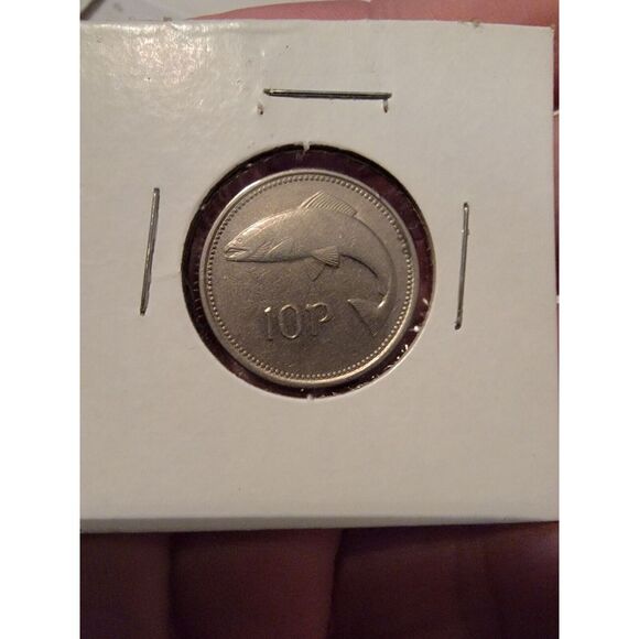 Ireland 1993 Irish Ten Pence Coin Old 10p Leaping Salmon Celtic Harp Eire Vtg - Picture 1 of 2